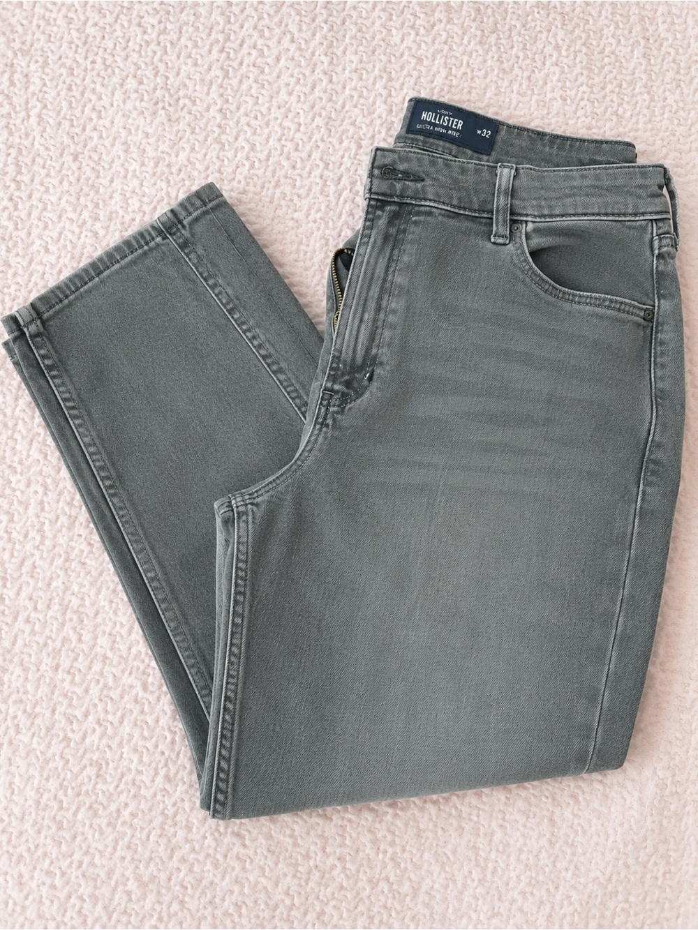 Hollister Women's Wide Leg Pants in Washed Gray-Green